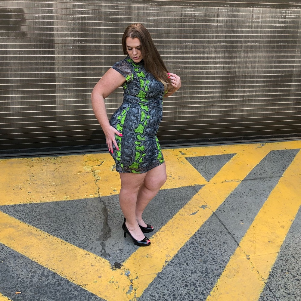 Medusa midi dress - Neon Yellow - Picture 3 of 3